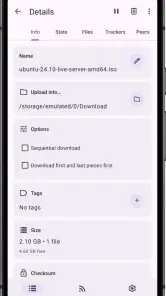 LibreTorrent screenshot