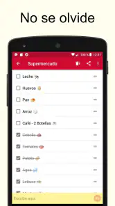 Lista de compras screenshot