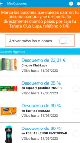 LUPA Supermercados screenshot