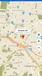 Mapa de coordenadas GPS screenshot