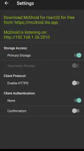 McDroid screenshot
