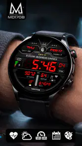 MD170B Digital watch face screenshot
