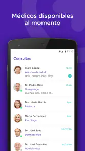mediQuo Chat Médico - consulta screenshot