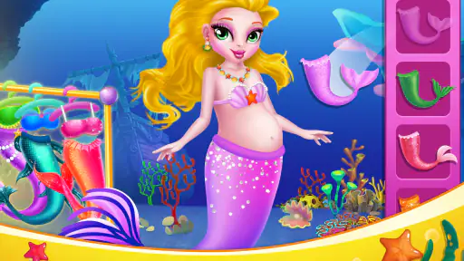 Mermaid Mommy Baby Care Game screenshot