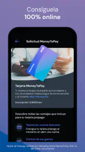 MoneyToPay · Tarjeta Prepago screenshot
