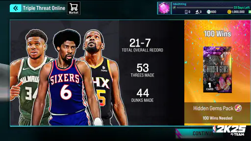 MyTEAM de NBA 2K25 screenshot