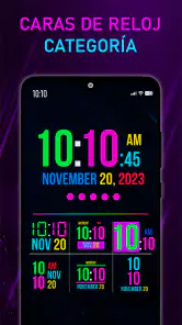 Neon Digital Clock Smart Watch screenshot