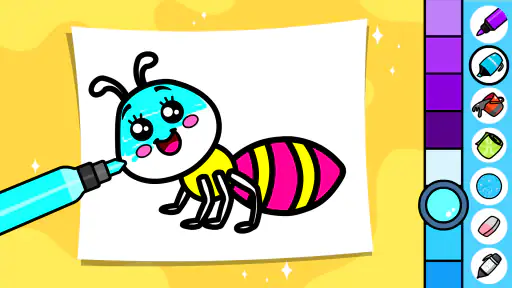 Niños colorear: dibujos juegos screenshot