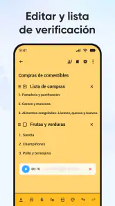 Notas: Bloc de notas, Notebook screenshot
