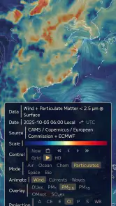 Nullschool - explora el clima screenshot