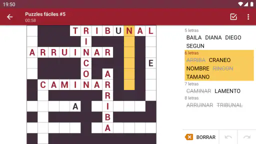 Palabras Cruzadas (Crucigrama) screenshot