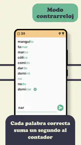 Palabras encadenadas. Wordchy screenshot