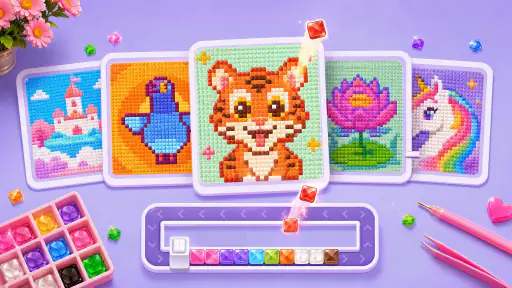 Pixel Gem Loop: Coloring Games screenshot