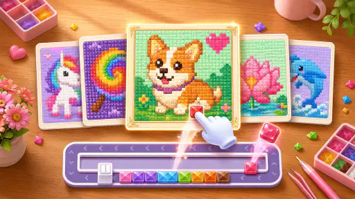 Pixel Gem Loop: Coloring Games screenshot