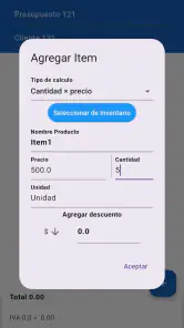 PLANTILLA PRESUPUESTO CLIENTES screenshot