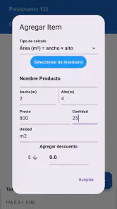 PLANTILLA PRESUPUESTO CLIENTES screenshot