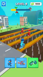 Police Car Shape Shifting Race screenshot