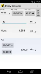 Radioactive Decay Calculator screenshot