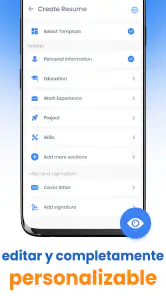 reanudar pdf - CV fabricante screenshot