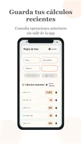 Regla de Tres con Historial screenshot