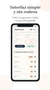 Regla de Tres con Historial screenshot