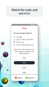 RSA Authenticator (SecurID) screenshot