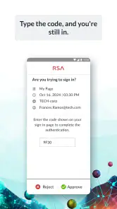 RSA Authenticator (SecurID) screenshot