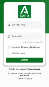 SAE. Servicio Andaluz de Emple screenshot
