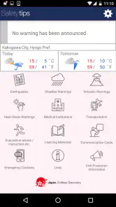 Safety tips screenshot