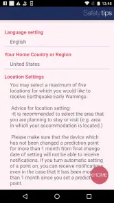 Safety tips screenshot