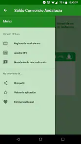 Saldo Consorcio Andalucía screenshot