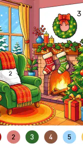 Santa Color By Number Games screenshot