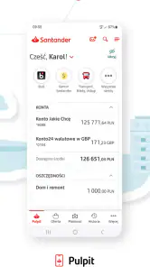 Santander mobile screenshot