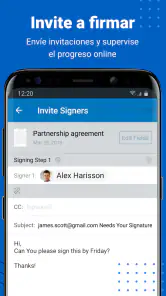signNow: firmar documentos PDF screenshot