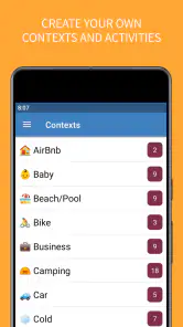 SmartPack - packing lists screenshot