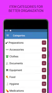 SmartPack - packing lists screenshot
