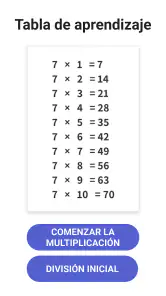 Tablas de Multiplicar & Math screenshot