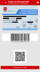 Tarjeta de discapacidad screenshot
