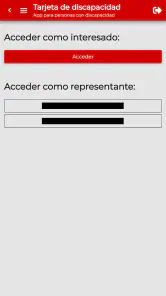 Tarjeta de discapacidad screenshot
