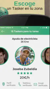 Taskia, servicios a domicilio screenshot