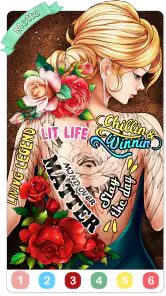Tatuaje libro para colorear screenshot