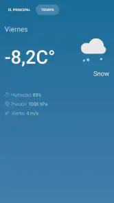 Temperatura actual screenshot