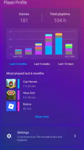 The Arcade · Game Hub Launcher screenshot