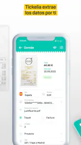 Tickelia - Notas de gastos screenshot