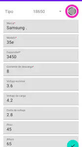 TodoBaterias Calculadora screenshot