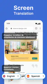 Traducción de pantalla screenshot