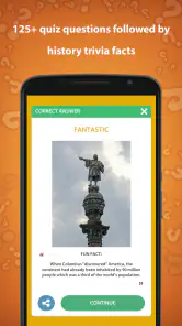 Trivia quiz de historia screenshot