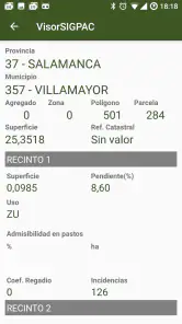 VisorSIGPAC - Libreta de campo screenshot