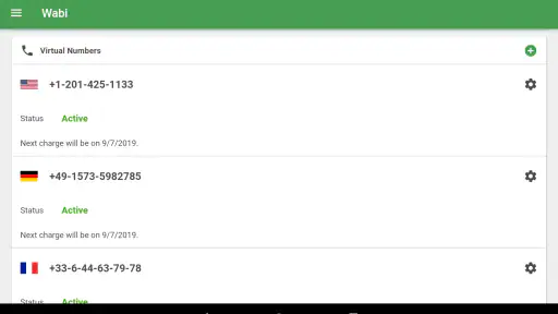 Wabi - Número teléfono virtual screenshot
