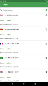Wabi - Número teléfono virtual screenshot